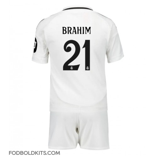 Real Madrid Brahim Diaz #21 Hjemmebanesæt Børn 2024-25 Kortærmet (+ Korte bukser)